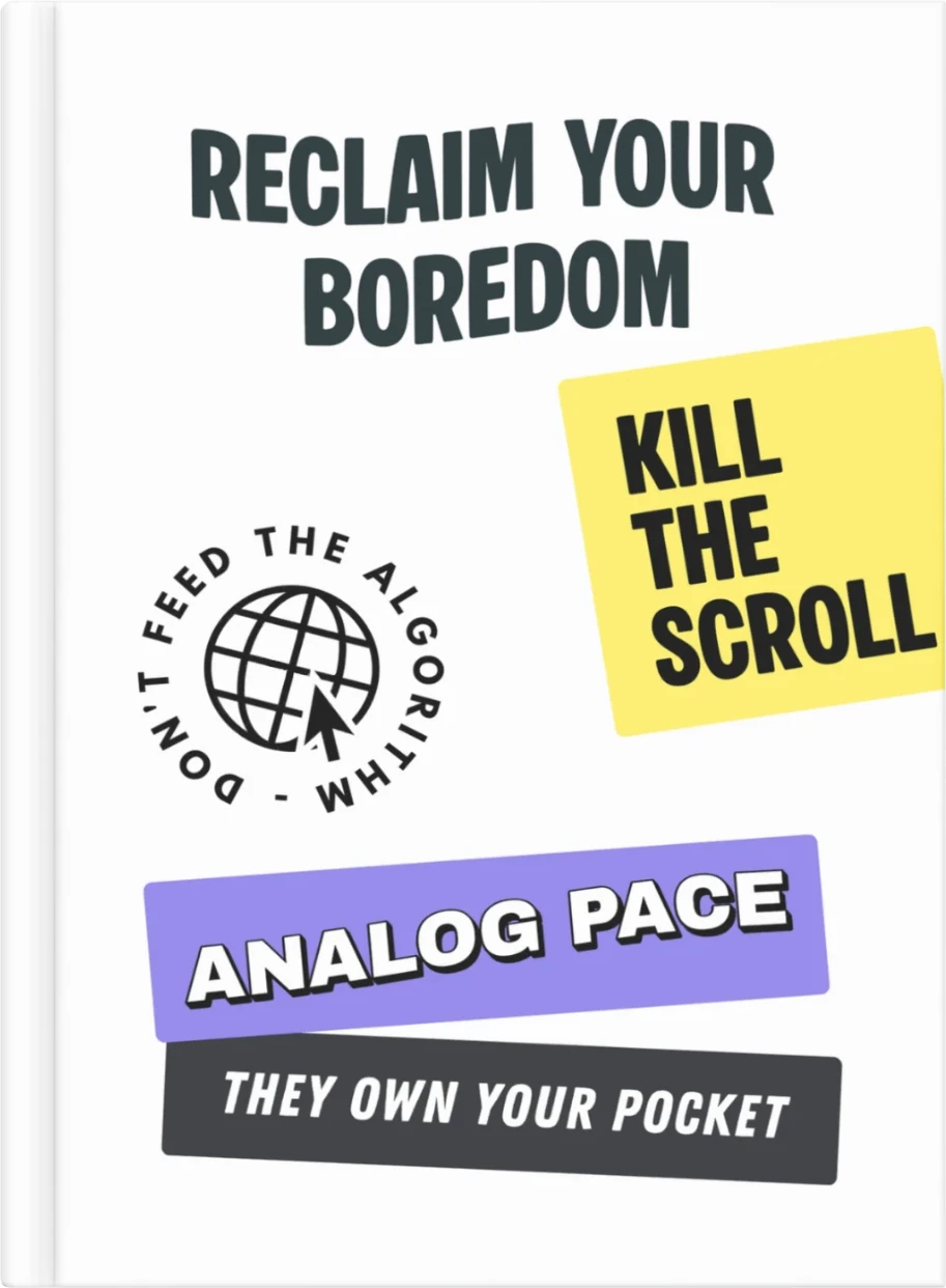 Couverture du guide de digital detox Dumbphone France : reclaim your boredom, kill the scroll